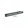 Wentronic 24-Port CAT6 UTP Patch Panel, 1U 19-Inch Rack Mount, Black (95336)
