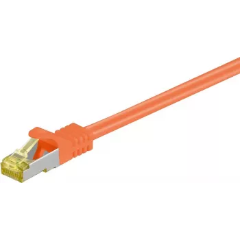 Wentronic Cat.7 S/FTP Network Patch Cable, RJ45 Male to Male, 25 m, Gold-Plated Contacts, 10 Gbps, Black 91669