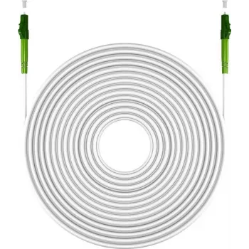 Wentronic Goobay 59585 LC/APC to LC/APC Single-mode OS2 Fibre Optic Patch Cable, 2 m, White, LSZH