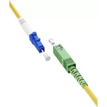 WENTRONIC Goobay 59651 OS2 Single-mode Fiber Optic Patch Cable SC/APC to LC/UPC, 5 m, Yellow, LSZH