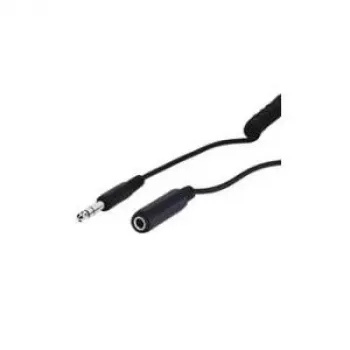 Wentronic Goobay 6.35mm Jack Extension Cable, 5 m, TRS Stereo, Male to Female, Black 50016