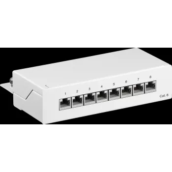 Wentronic Goobay 62069 26-Port Cat6 S/UTP Shielded Patch Panel, 1U 19 inch Rack Mount, White