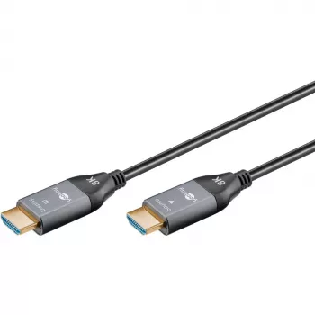 WENTRONIC Goobay 76276 Active Optical HDMI Cable AOC 8K - 10 m, HDMI 2.1, 48 Gbps, 8K@60Hz, 4K@120Hz, Dynamic HDR, eARC, VRR, ALLM, HDCP 2.3, Black