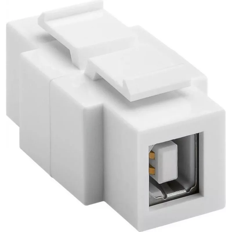 WENTRONIC Goobay 79930 Flat USB 2.0 Adapter, USB-A Female to USB-B Female, White