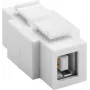 WENTRONIC Goobay 79930 Flat USB 2.0 Adapter, USB-A Female to USB-B Female, White