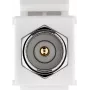 WENTRONIC Goobay 79955 Ultra-Flat F-Connector Window/Door Feed-Through Cable, F-Male to F-Female, White, 26 cm Flat Section