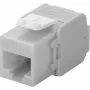 Wentronic Goobay CAT 6a Keystone RJ45 Jack, Unshielded, 500 MHz, Light Grey-White (90693)