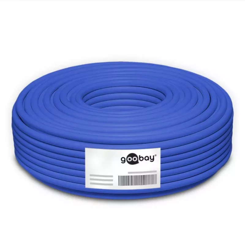 Wentronic Goobay CAT 7A Duplex Network Cable S/FTP PiMF Blue - Copper Conductor CU AWG 22/1 (75716)