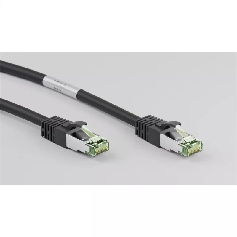 Wentronic Goobay CAT 8.1 Patch Cable, S/FTP (PiMF), Black, 3 m - LSZH Halogen-Free, Copper AWG 24 (66723)
