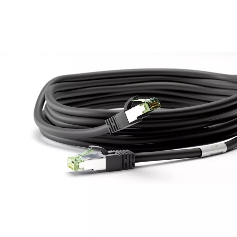 Wentronic Goobay CAT 8.1 S/FTP Patch Cable, LSZH, Black, 1 m 66721