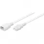 Wentronic Goobay Cold Device Extension Cable C14 to C13, 1 m, White 97582