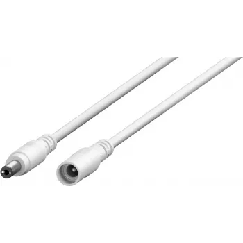 Wentronic Goobay DC Extension Cable 10 m White - 5.5 x 2.1 mm Hollow Plug 76677