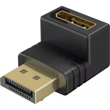 Wentronic Goobay DisplayPort Angled Adapter 90° Down Black (77130)