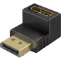 Wentronic Goobay DisplayPort Angled Adapter 90° Down Black (77130)