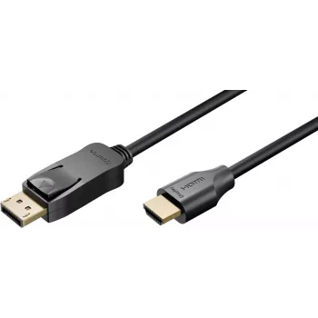 Wentronic Goobay DisplayPort to HDMI Cable 1.8m 4K@30Hz Black 80525