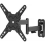 WENTRONIC Goobay FULLMOTION (S) TV Wall Mount for 19-43 inch Screens, 20 kg, Full Motion, Swivel, Tilt, VESA up to 200x200, Black 79762