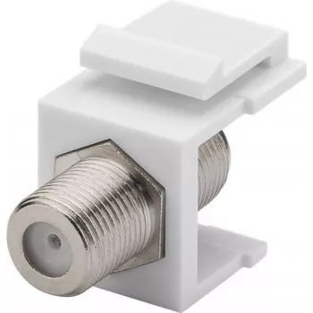 Wentronic Goobay Keystone Module SAT/Antenna F-Female to F-Female Coupler White 79474