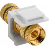 WENTRONIC Goobay Keystone Speaker Module, Black - Binding Post to Screw Terminal (79476)