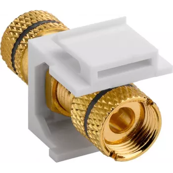 WENTRONIC Goobay Keystone Speaker Module, Black - Binding Post to Screw Terminal (79476)