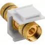 WENTRONIC Goobay Keystone Speaker Module, Black - Binding Post to Screw Terminal (79476)