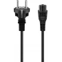 Wentronic Goobay Power Extension Cable, Schuko Plug to Schuko Socket, 1 m, Black, 16 A, 250 V, H05VV-F 3G1.5, Angled Plug, CE/VDE 57846