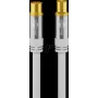 Wentronic Goobay TV Antenna Cable 1m White Gold-Plated 4x Shielded 135dB Coax Female to Male 70313