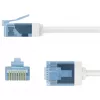 Wentronic Goobay Ultra-Flexible CAT 6A Patch Cable Slim U/UTP White - Extra-Short Connectors, 0.5 m 74299