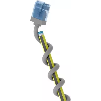 Wentronic Goobay Ultra-Flexible Cat 6A Slim U/UTP Patch Cable, Grey, 0.5 m, Extra-Short Connectors, Pure Copper 74223