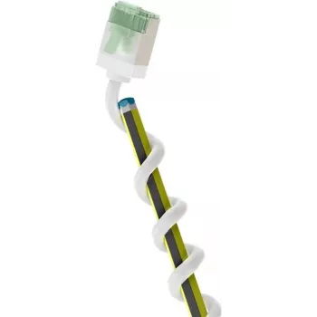 Wentronic Goobay Ultra-Flexible CAT 8.1 Slim U/FTP Patch Cable, White, 0.5 m, 40 Gbps, Extra Short Connectors 74358