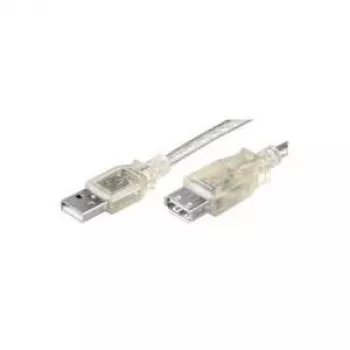 Wentronic Goobay USB 2.0 Hi-Speed Extension Cable, Grey, 0.6 m – USB Type A Male to USB Type A Female 68624