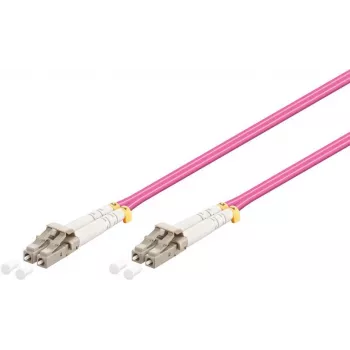 Wentronic LC-LC OM4 Duplex Multimode Fiber Patch Cable, 50/125µm, LSZH, Pink 95940