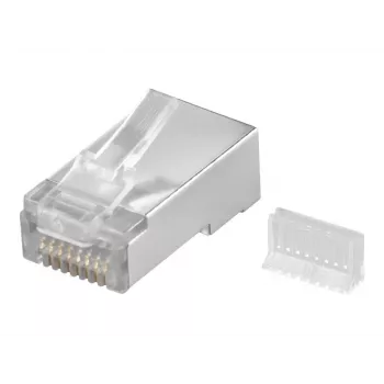 Wentronic RJ45 Modular Plug Shielded 8P8C for Round Cable, Bulk