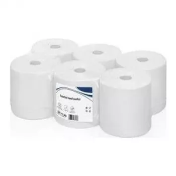 WEPA Super Soft 2-Ply High White Paper Towel Roll, 140 m, 198 mm, Waffle Embossed, 100% Cellulose, 1 Roll (317140)