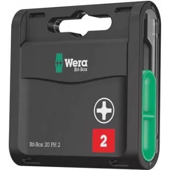 Wera 05057750001 20-Piece Diamond-Coated Screwdriver Bit Set with Universal Holder, 1/4 inch Hex Drive, 25 mm Length
