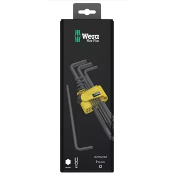 Wera 05133180001 9-Piece Imperial Hex-Plus L-Key Set with Colour-Coded Sleeves