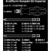 Wera 17-Piece Kraftform Kompakt 60 Bit Set, Slotted, Phillips, Pozidriv, TORX BO 05051042001