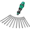 Wera 17-Piece Kraftform Kompakt 60 Bit Set, Slotted, Phillips, Pozidriv, TORX BO 05051042001