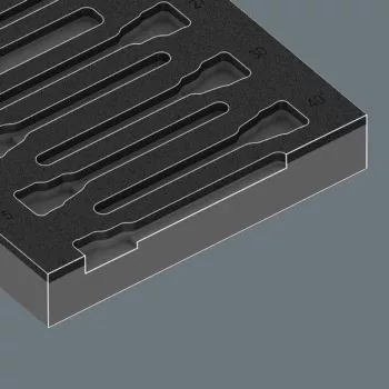 Wera 9723 Foam Insert Zyklop B 3/8 inch Bit-Nut Set 1, 19-Piece