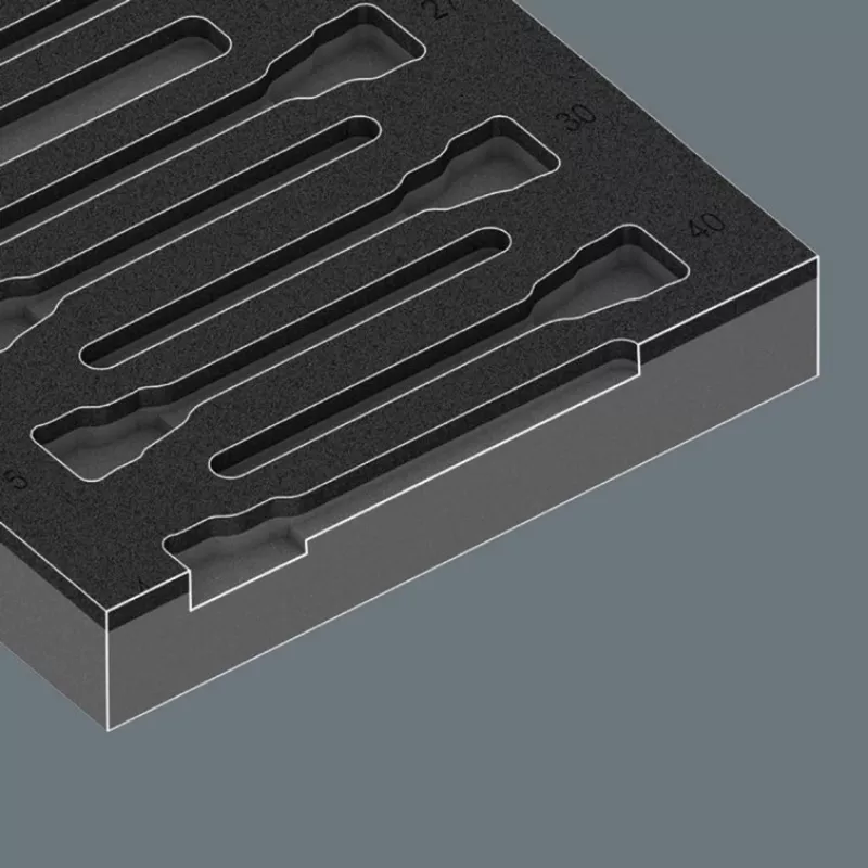 Wera 9723 Foam Insert Zyklop B 3/8 inch Bit-Nut Set 1, 19-Piece