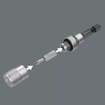 Wera Bit Set Bit-Check 10 Drywall 1, 10-Piece, Phillips PH 2, 25 mm, Rapidaptor Quick-Release Holder, Depth Stop, Torsion Bits