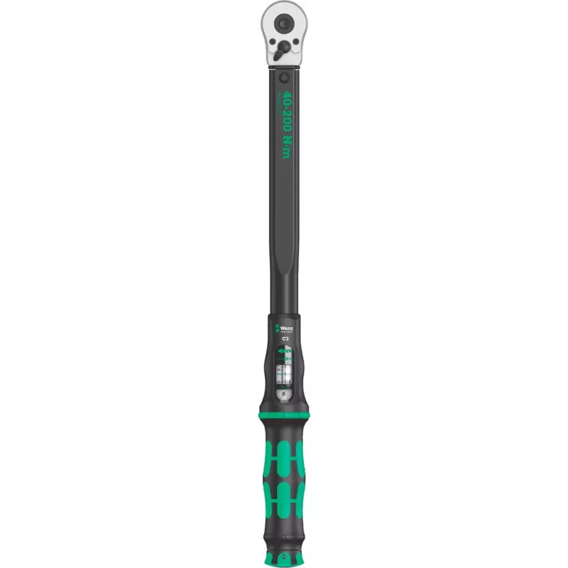 Wera Click-Torque C 3 Set 1 Torque Wrench Set, 1/2 inch Drive, 40-200 Nm, 4-Piece