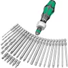 Wera Kraftform Kompakt H 1 Woodcraft Screwdriver Handle with 12 Mixed Bits - Hex, Phillips, Pozidriv, Torx