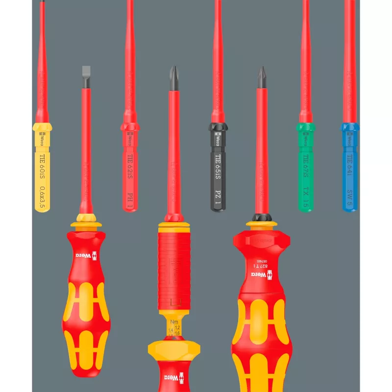 Wera Kraftform Kompakt VDE 18 Imperial 1 Electrician Interchangeable Blade Set (05006616001)