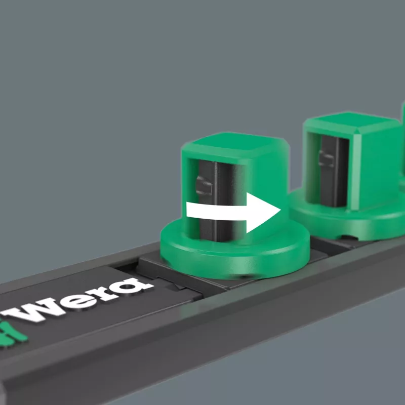 Wera Socket Magnetic Rail A Imperial 1/4 inch Drive, 4 Holders, 05005420001