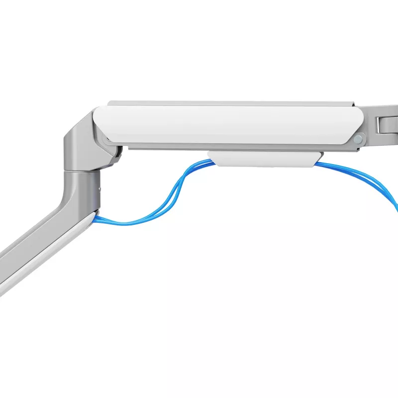 White Shark AKHENATEN I GMS-3209 Gas Spring Monitor Arm – Single Monitor 17-32 inch, 9kg Capacity, VESA 75/100, Desk Clamp/Grommet Mount, Black