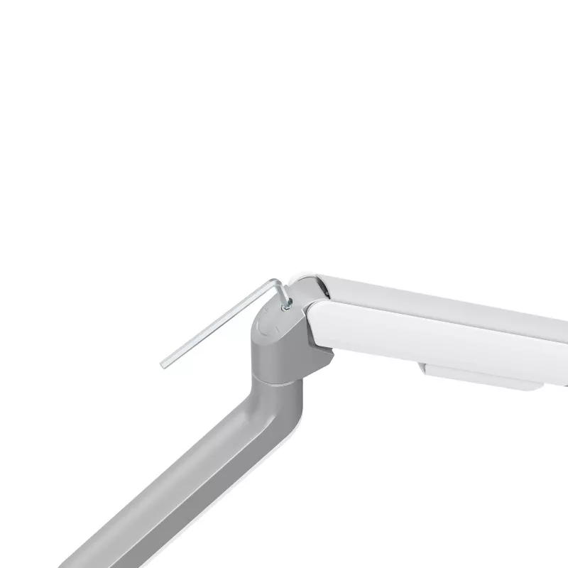 White Shark AKHENATEN I GMS-3209 Gas Spring Monitor Arm – Single Monitor 17-32 inch, 9kg Capacity, VESA 75/100, Desk Clamp/Grommet Mount, Black