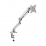 White Shark AKHENATEN I GMS-3209 Gas Spring Monitor Arm – Single Monitor 17-32 inch, 9kg Capacity, VESA 75/100, Desk Clamp/Grommet Mount, Black