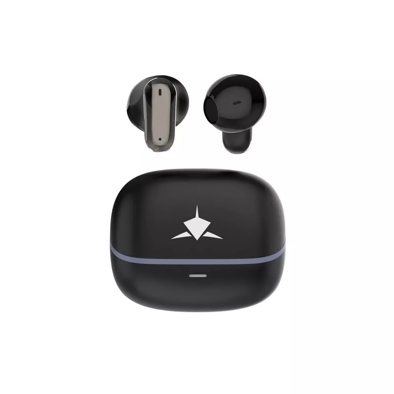 White Shark BLAZE-B GEB-TWS-201 True Wireless Bluetooth 5.1 In-Ear Headphones with Charging Case, IPX4 Water Resistance, Touch Control, Black
