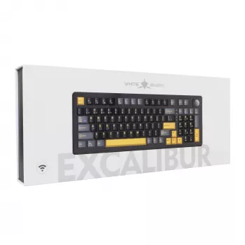 White Shark EXCALIBUR-B TKL Mechanical Gaming Keyboard, KTT Wine Red Linear Hot-Swap, Per-Key RGB, Black