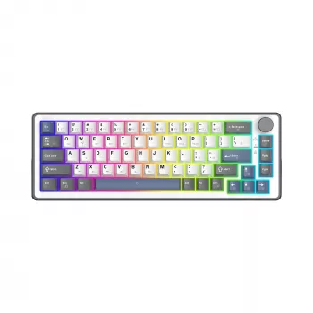 White Shark EXCALIBUR M Mechanical Keyboard (GK-009251) with Outemu Blue Switches, RGB Backlight, US Layout, White